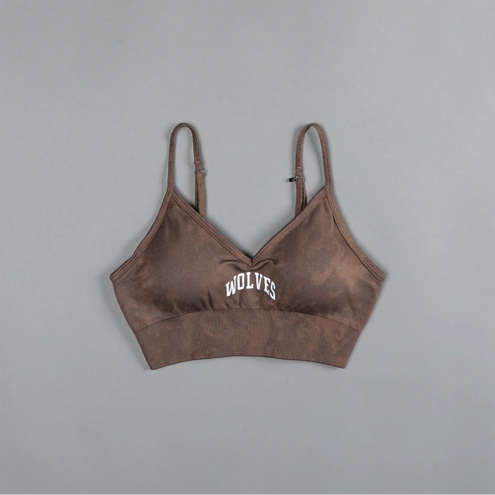 "EVERSON" SEAMLESS BRA IN DESERT DUST TONAL MARBLE